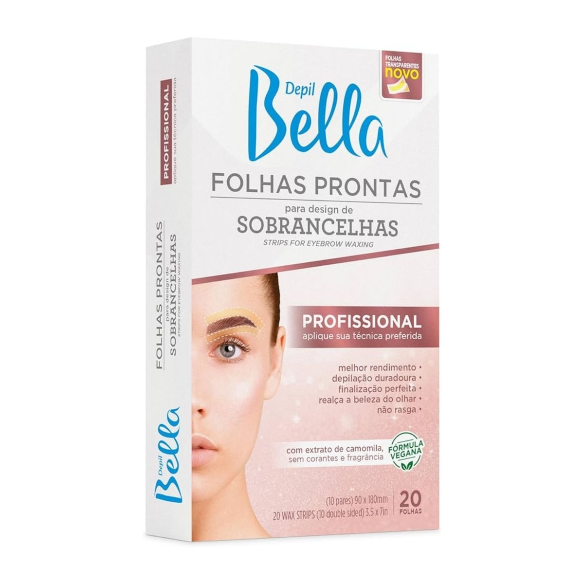 Folhas Prontas Depil Bella Design de Sobrancelhas 20 Folhas Folhas Prontas Depil Bella Design de Sobrancelhas 20 Folhas