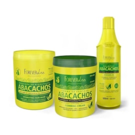 Forever Liss Abacachos Shampoo 500ml + Máscara + Leave-in 950g Forever Liss Abacachos Shampoo 500ml + Máscara + Leave-in 950g