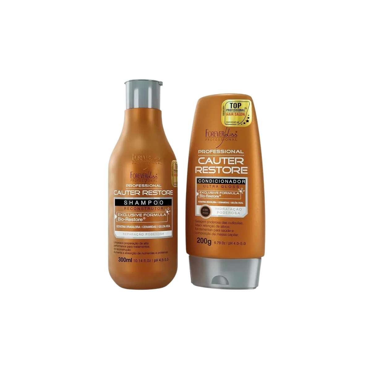 Forever Liss Cauter Restore Shampoo 300ml + Condicionador 200g Forever Liss Cauter Restore Shampoo 300ml + Condicionador 200g