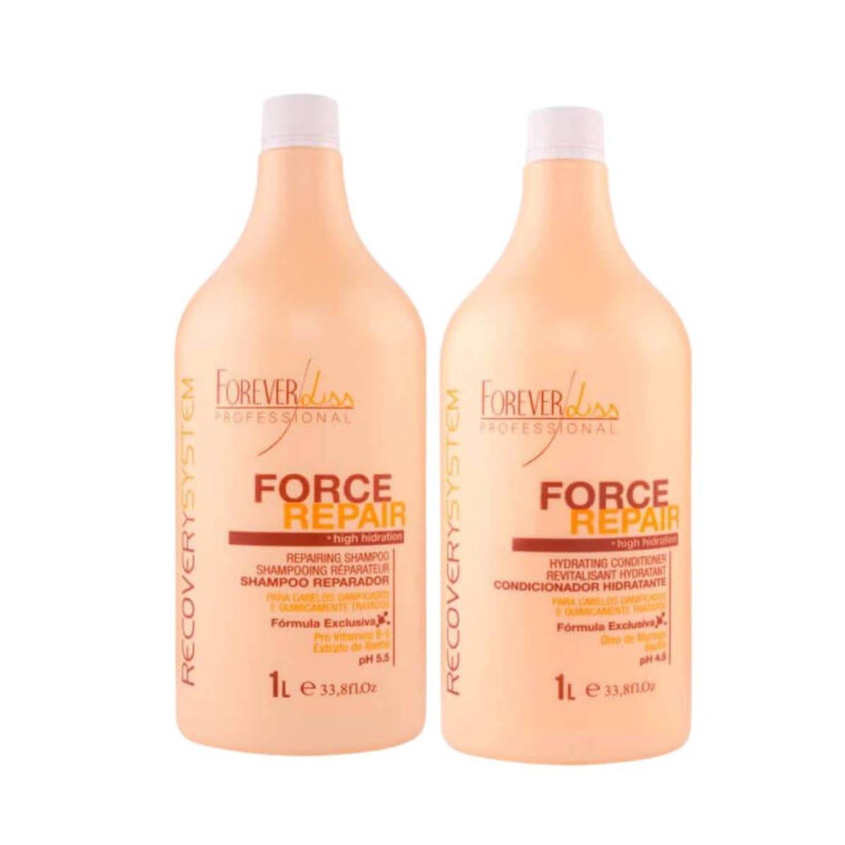 Forever Liss Force Repair Shampoo + Condicionador 1000ml Forever Liss Force Repair Shampoo + Condicionador 1000ml