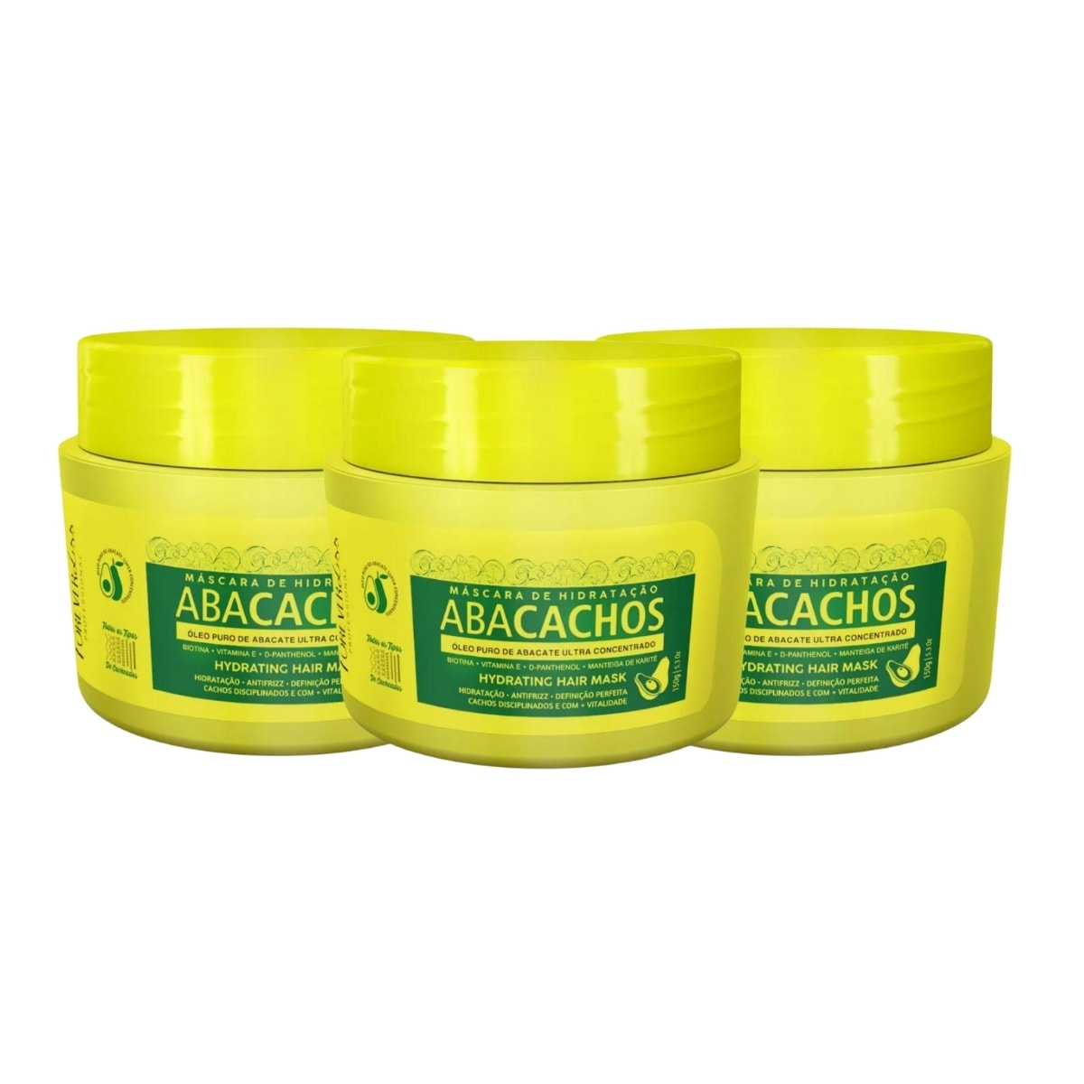 Forever Liss Hidratação Abacachos Kit 3 Máscara 150g