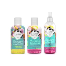 G.Hair Cachos Estilosos Kit Shampoo 300ml + Umidificador 250ml + Creme de Pentear 300ml