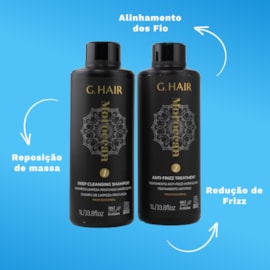 G.Hair Escova Progressiva Marroquina 6 Kits (2 x 1 Litro)