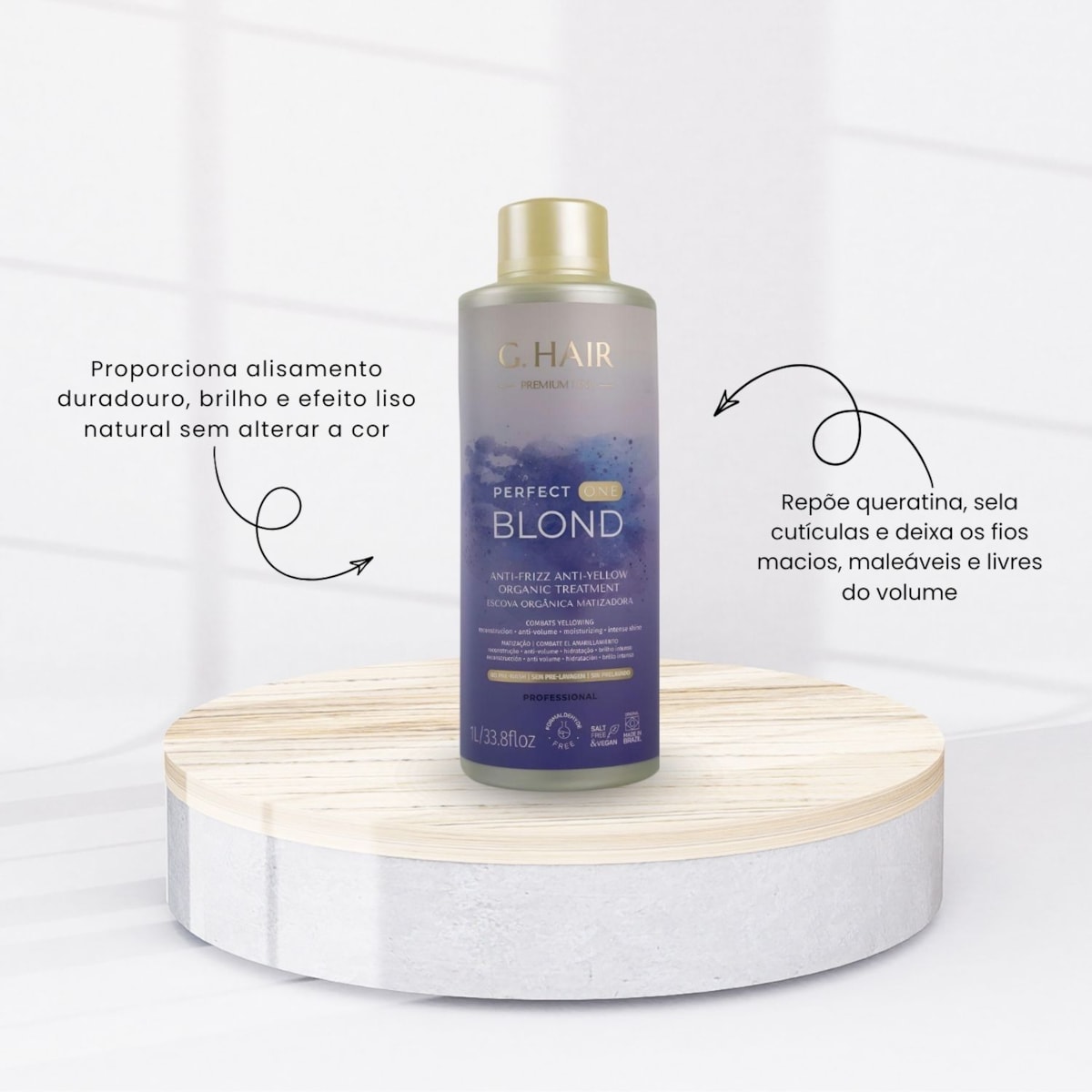 G.Hair Escova Progressiva Matizadora Perfect Blond Passo Único G.Hair Escova Progressiva Matizadora Perfect Blond Passo Único