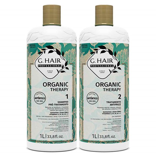G.Hair Organic Therapy Escova Progressiva Orgânica (2 x 1 Litro)