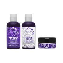 G.Hair Perfect Blond Shampoo 300ml + Condicionador 300ml + Máscara 250g G.Hair Perfect Blond Shampoo 300ml + Condicionador 300ml + Máscara 250g