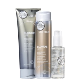 Joico Blonde Life Brilliant Smart Release Shampoo 300ml + Condicionador 250ml + Óleo 100ml