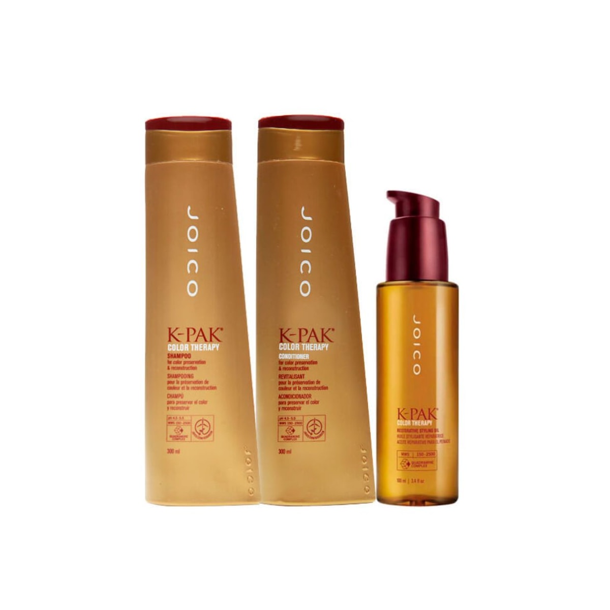 Joico K-PAK Color Therapy Shampoo + Condicionador + Óleo Leave-in