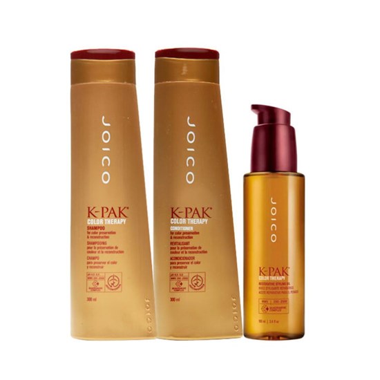 Joico K-PAK Color Therapy Shampoo + Condicionador + Óleo Leave-in
