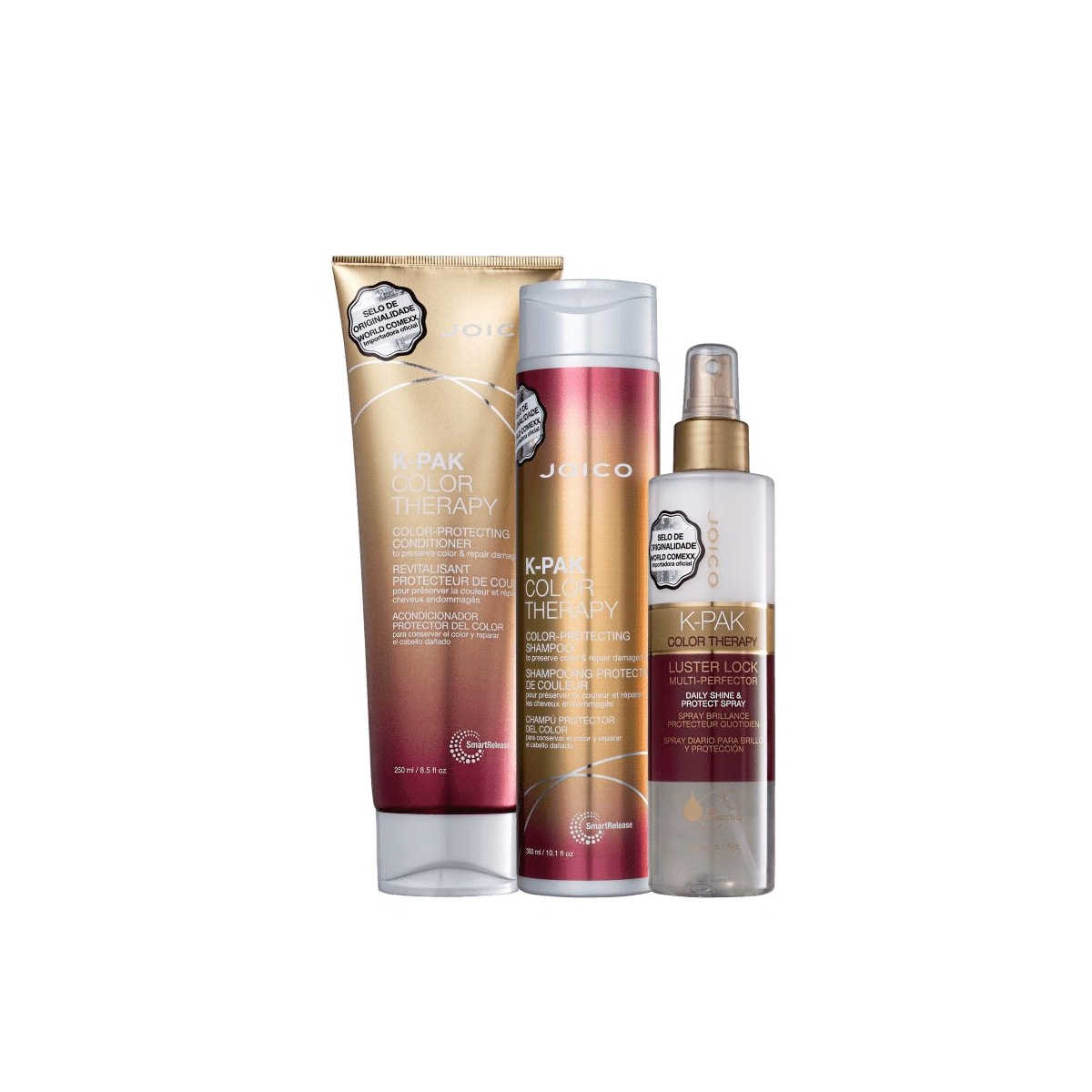 Joico K-PAK Color Therapy Smart Release Luster Lock Shampoo + Condicionador 250ml + Leave-in 200ml