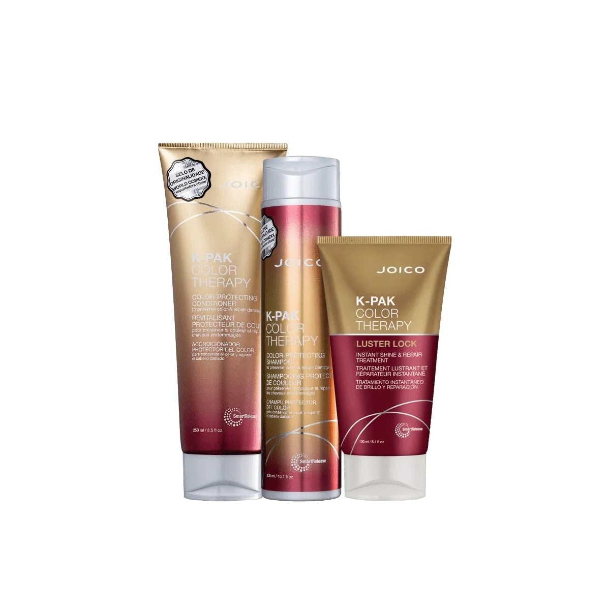 Joico K-PAK Color Therapy Smart Release Shampoo + Condicionador 250ml + Máscara 150ml
