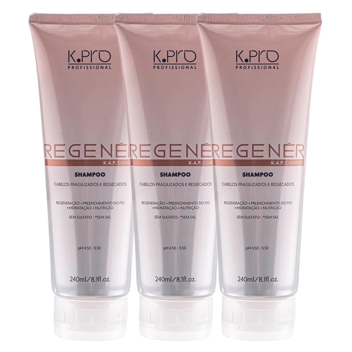 K.Pro Regenér Kit 3 Shampoos 240ml K.Pro Regenér Kit 3 Shampoos 240ml