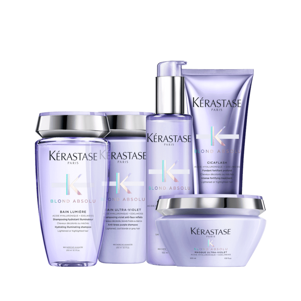 Kérastase Blond Absolu Completo Kit com 5 produtos (2 Shampoo's + Condicionador + Leave-in + Máscara)