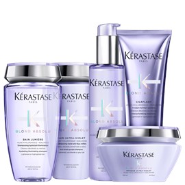 Kérastase Blond Absolu Completo Kit com 5 produtos (2 Shampoo's + Condicionador + Leave-in + Máscara)