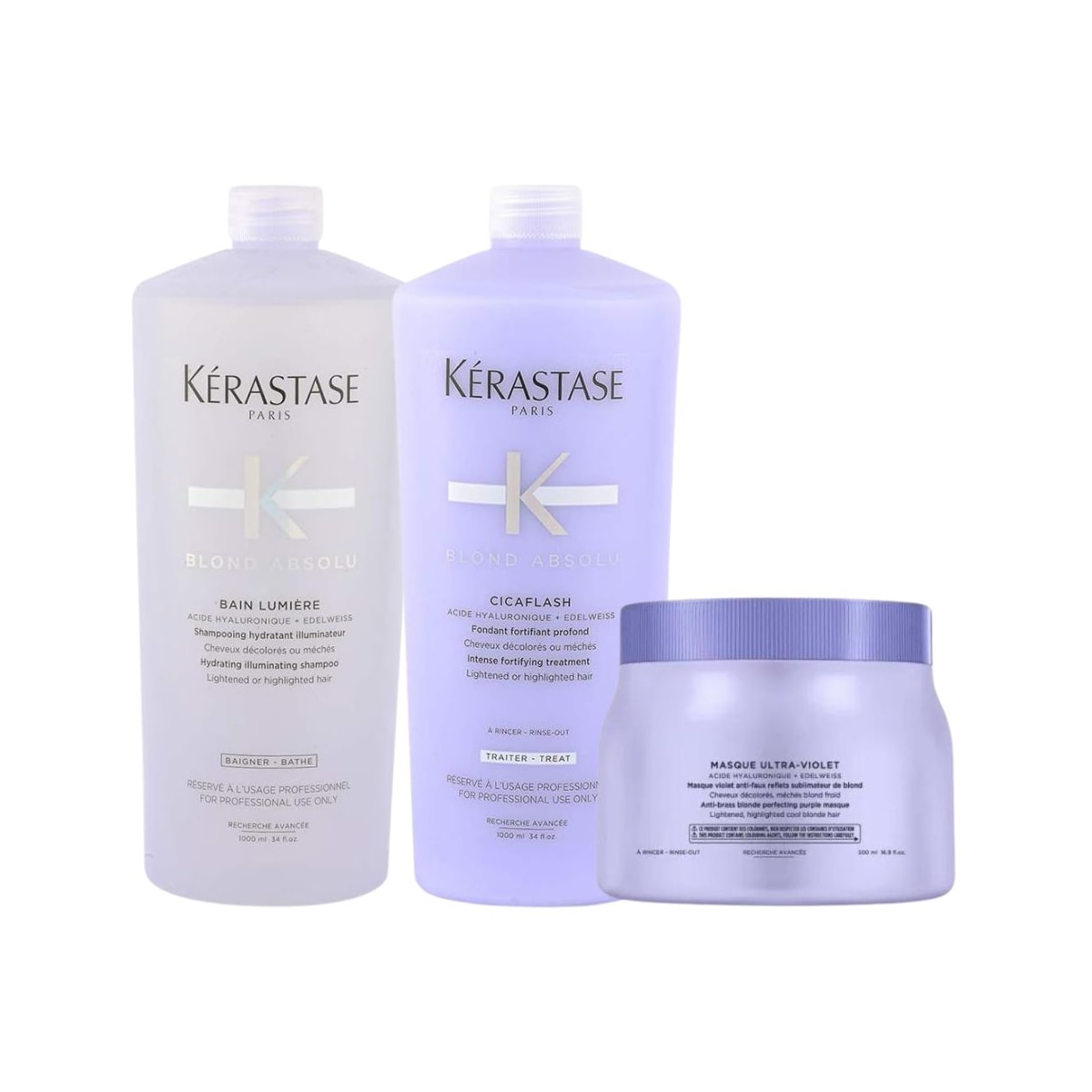 Kérastase Blond Absolu Lumiére Tratamento Shampoo + Condicionador 1L + Máscara 500g Kérastase Blond Absolu Lumiére Tratamento Shampoo + Condicionador 1L + Máscara 500g