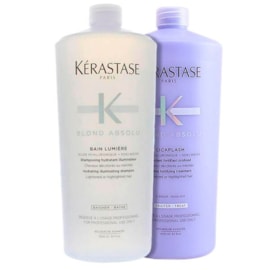 Kérastase Blond Absolu Lumiére Tratamento Shampoo Lumiére 1L + Condicionador Cicaflash 1L Kérastase Blond Absolu Lumiére Tratamento Shampoo Lumiére 1L + Condicionador Cicaflash 1L