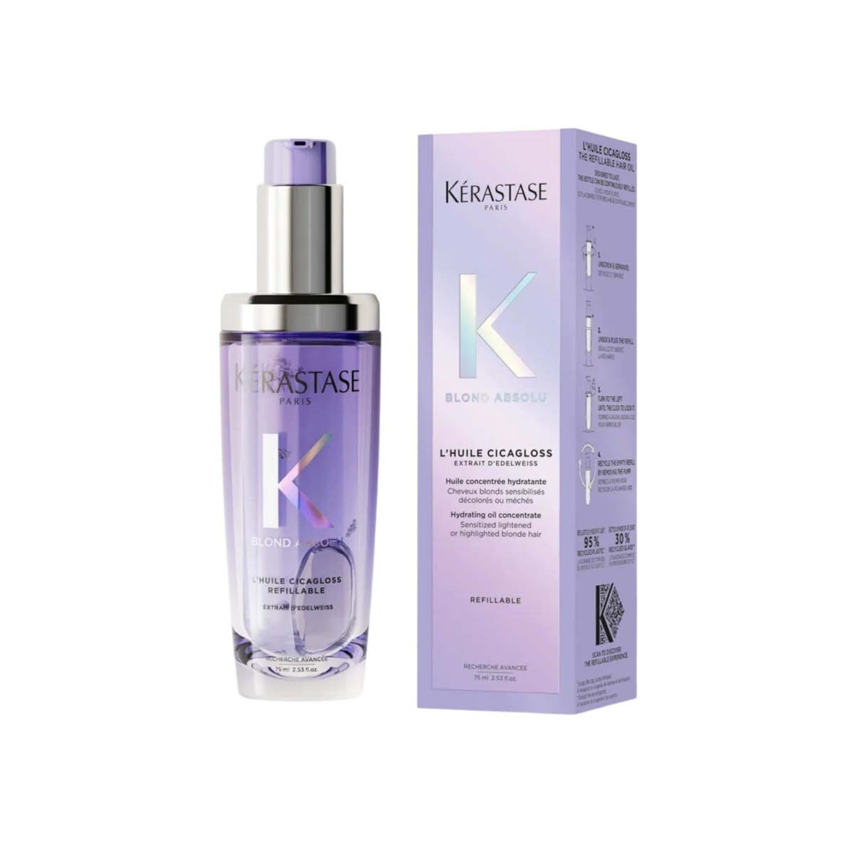 Kérastase Blond Absolu Óleo Capilar L'Huile Cicagloss Reparação Brilho 75 ml