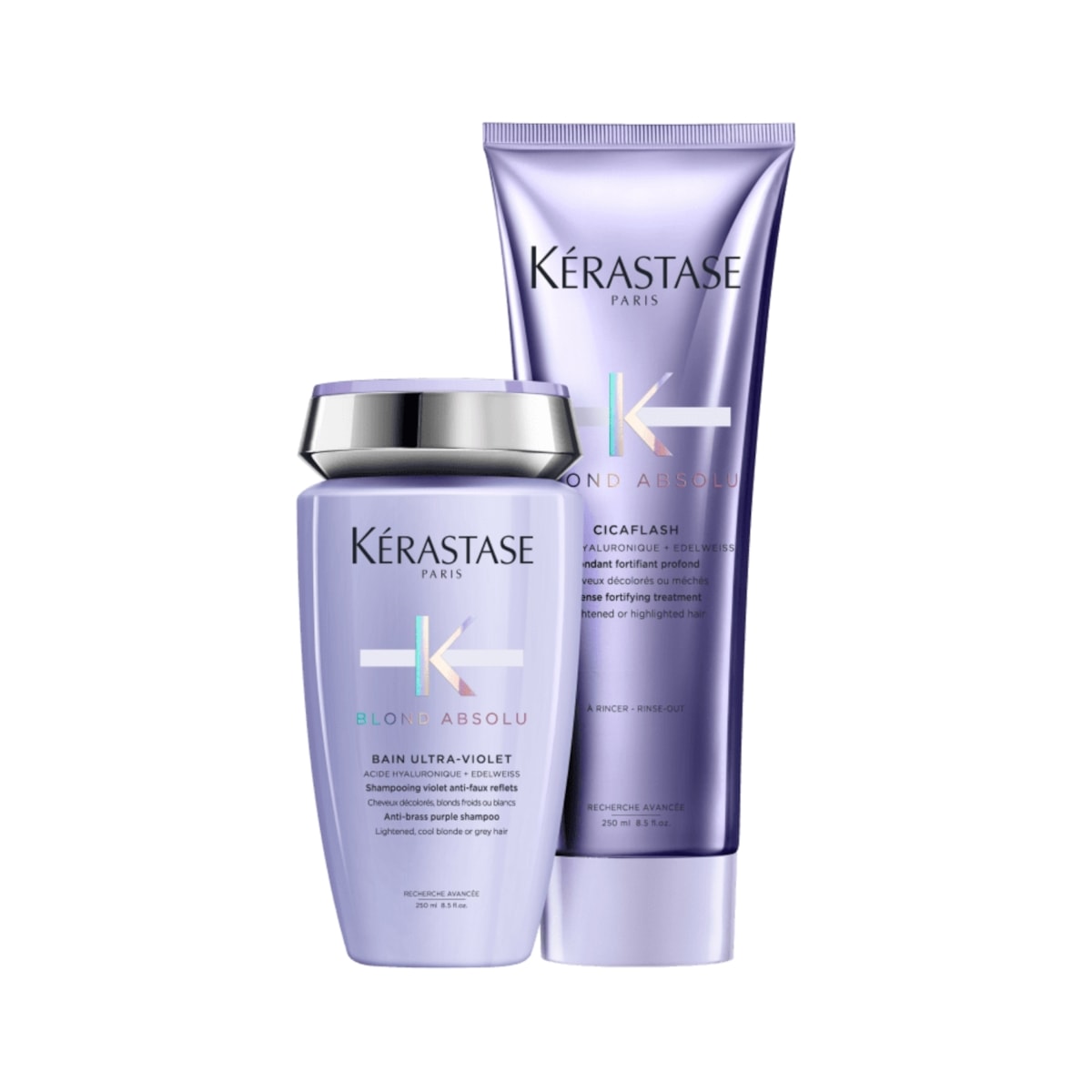 Kérastase Blond Absolu Shampoo Ultra Violet + Condicionador Cicaflash 250ml Kérastase Blond Absolu Shampoo Ultra Violet + Condicionador Cicaflash 250ml