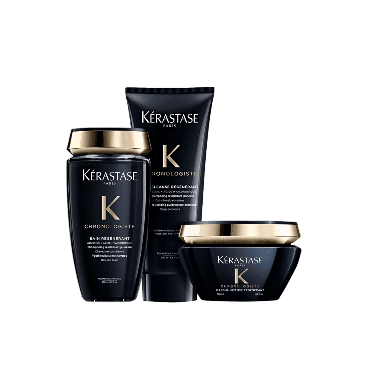 Kérastase Chronologiste Intense Régénérant Kit (Pré-Shampoo + Shampoo + Máscara) Kérastase Chronologiste Intense Régénérant Kit (Pré-Shampoo + Shampoo + Máscara)