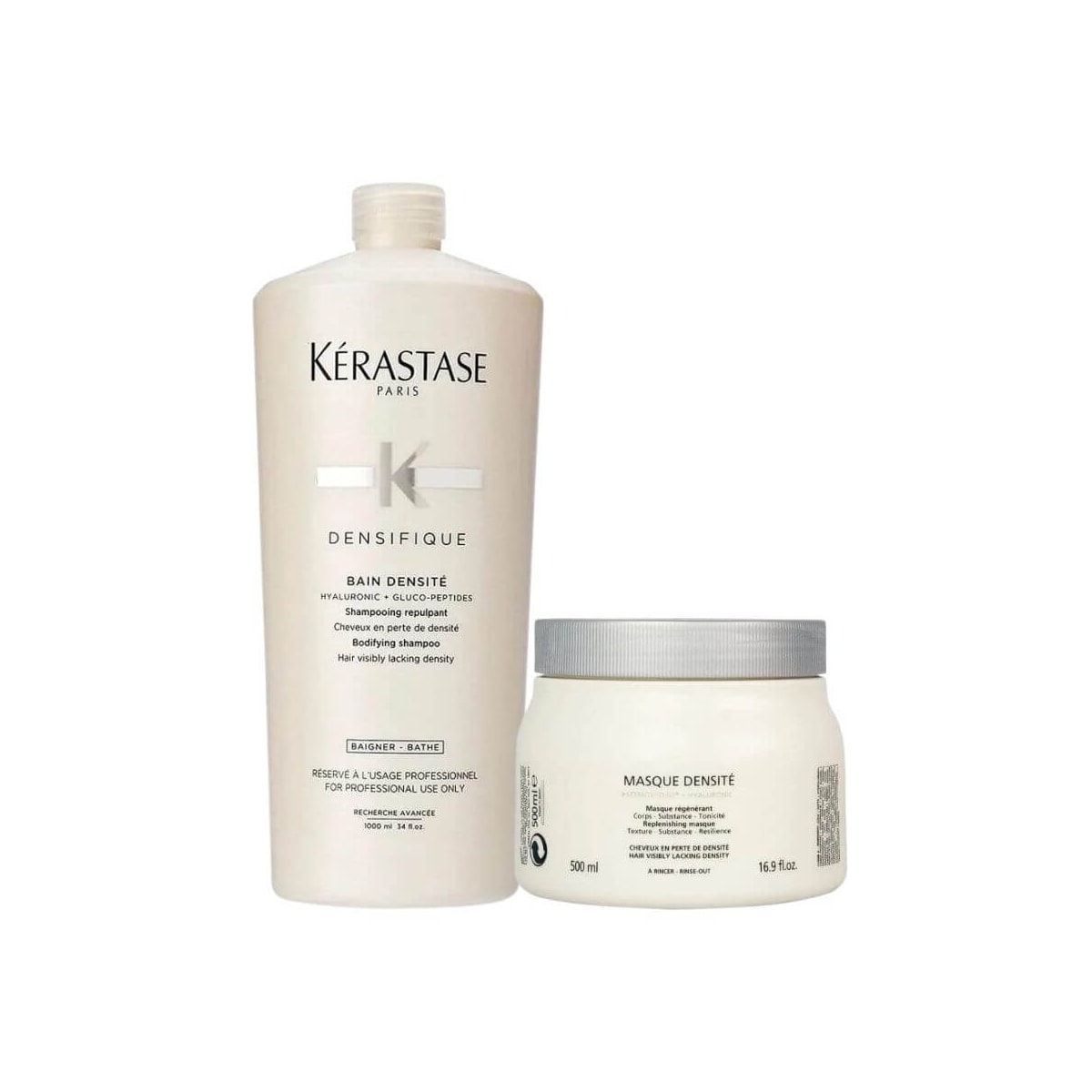 Kérastase Densifique Densité Shampoo 1000ml + Máscara Densité 500ml Kérastase Densifique Densité Shampoo 1000ml + Máscara Densité 500ml