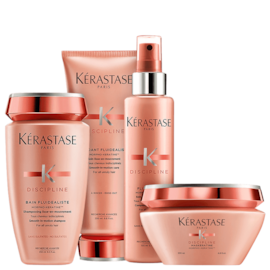 Kérastase Discipline Fluidealiste Kit (Shampoo + Condicionador + Máscara + Leave-in)