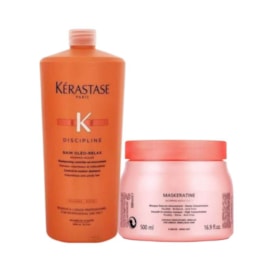 Kérastase Discipline Oléo Relax Shampoo 1000ml + Maskeratine Máscara 500g Kérastase Discipline Oléo Relax Shampoo 1000ml + Maskeratine Máscara 500g