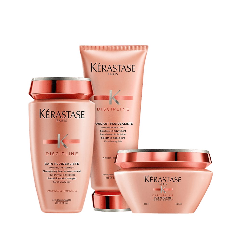 Kérastase Discipline Shampoo 250ml + Condicionador 200ml + Máscara Maskeratine 200ml