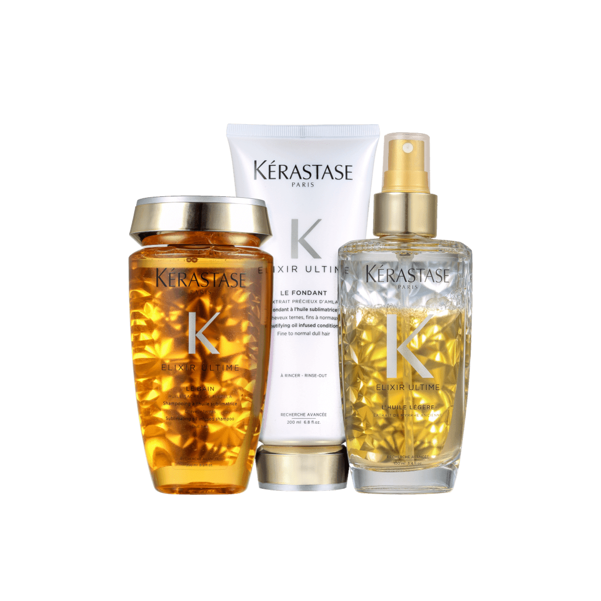 Kérastase Elixir Ultime Légère Kit (Shampoo + Condicionador + Óleo) Kérastase Elixir Ultime Légère Kit (Shampoo + Condicionador + Óleo)