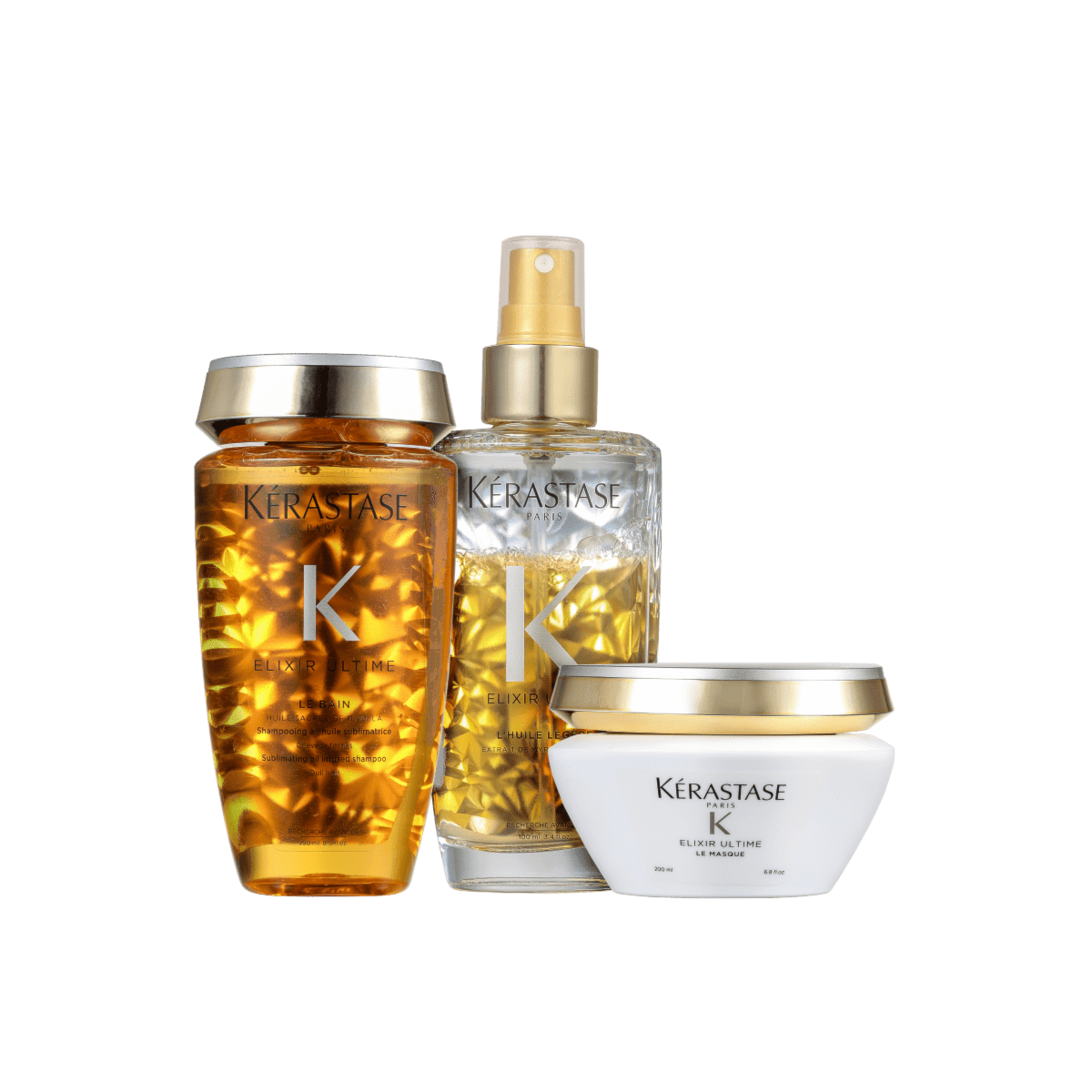 Kérastase Elixir Ultime Masque Légère Kit (Shampoo + Máscara + Oléo) Kérastase Elixir Ultime Masque Légère Kit (Shampoo + Máscara + Oléo)