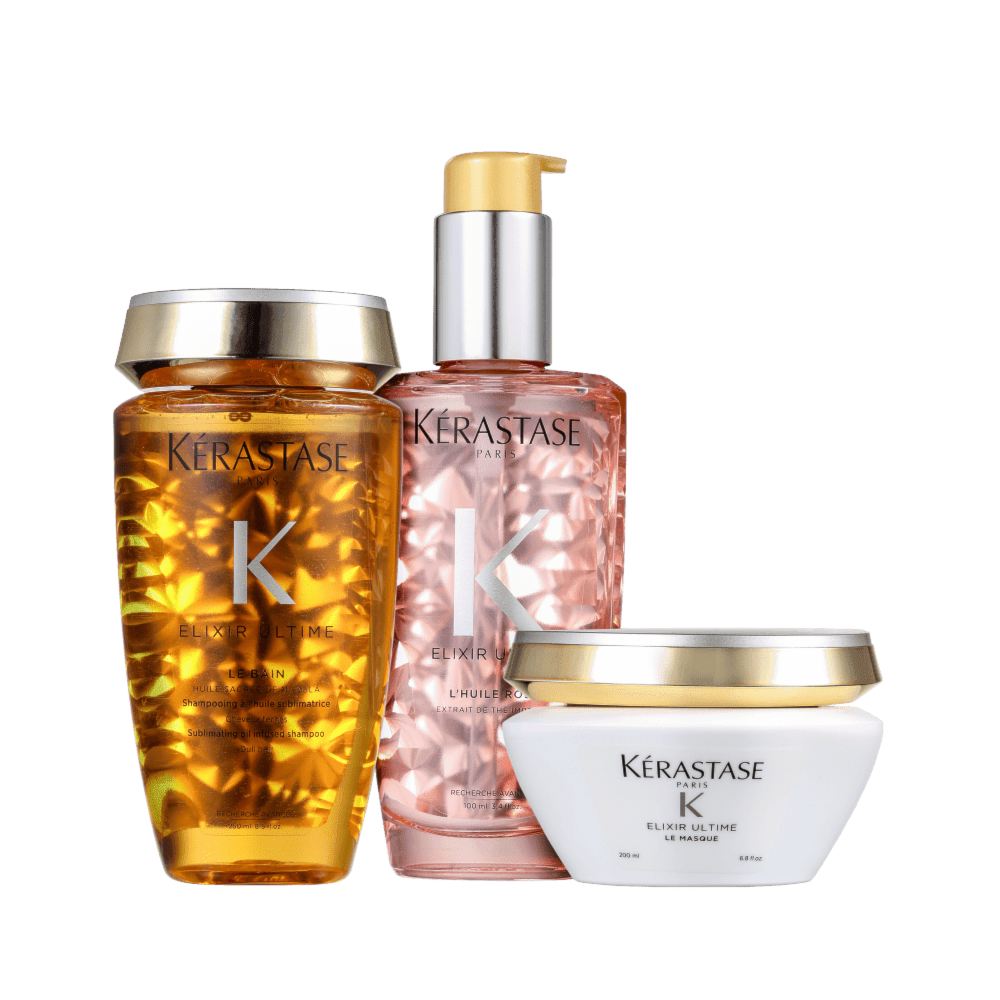 Kérastase Elixir Ultime Masque Rose Kit (Shampoo + Máscara + Oléo)