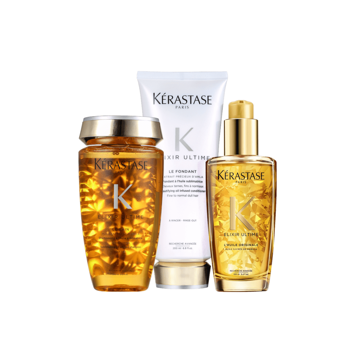 Kérastase Elixir Ultime Originale Kit (Shampoo + Condicionador + Óleo) Kérastase Elixir Ultime Originale Kit (Shampoo + Condicionador + Óleo)