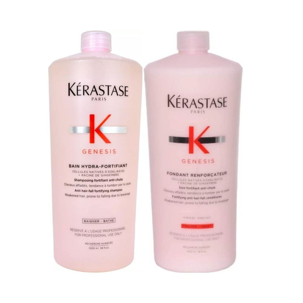 Kérastase Genesis Hydra Fortifiant Shampoo 1000ml + Condicionador Renforcateur 1000ml