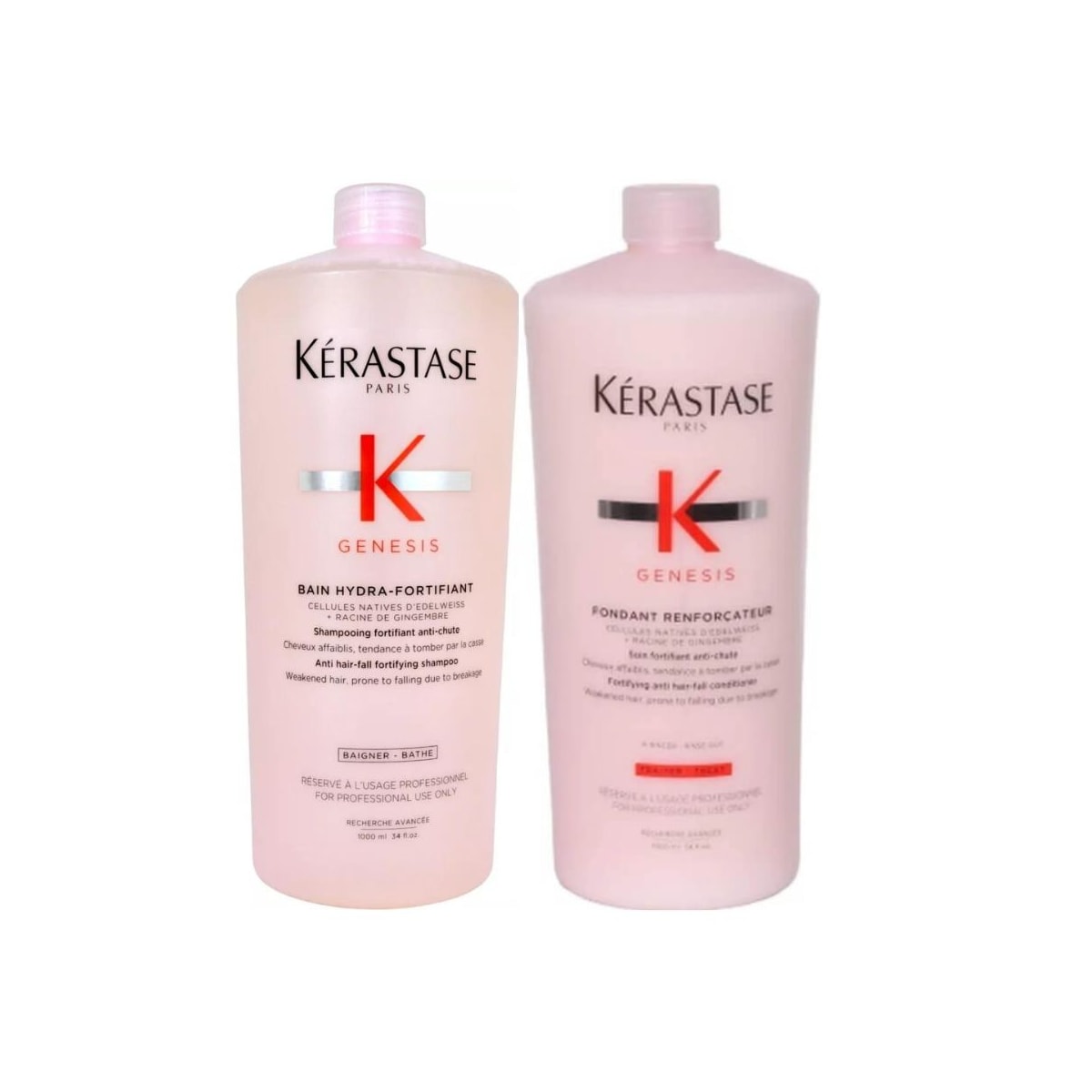 Kérastase Genesis Hydra Fortifiant Shampoo 1000ml + Condicionador Renforcateur 1000ml