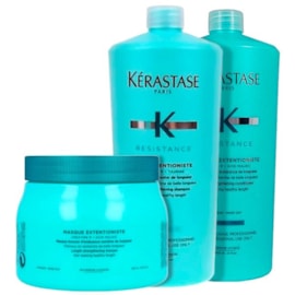 Kérastase Résistance Extentioniste Tratamento Shampoo + Condicionador 1L + Máscara 500g
