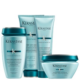 Kérastase Résistance Force Ciment Architect Kit (Shampoo + Condicionador + Máscara + Leave-in)