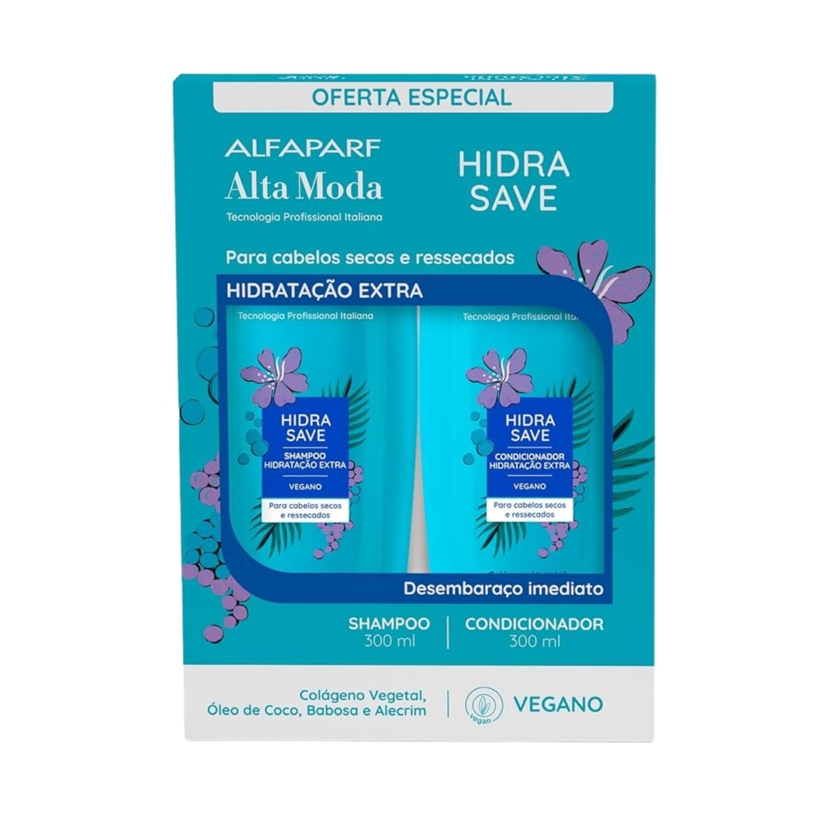Kit Alfaparf Alta Moda Hidra Save Shampoo e Condicionador Hidratação Nutrição 300 ml Kit Alfaparf Alta Moda Hidra Save Shampoo e Condicionador Hidratação Nutrição 300 ml