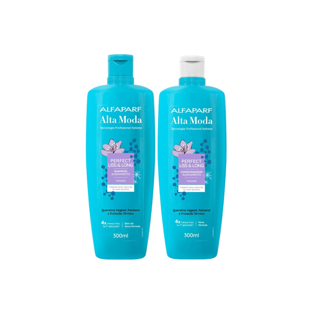 Kit Alfaparf Alta Moda Liss&Long Shampoo e Condicionador 300 ml