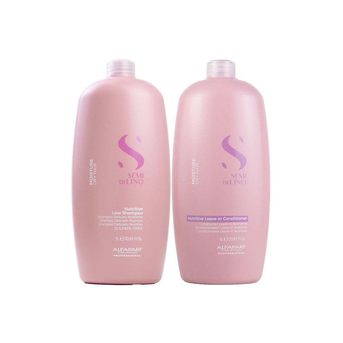 Kit Alfaparf Semi di Lino Moisture Nutritive Shampoo 1 Litro + Condicionador 1 Litro Kit Alfaparf Semi di Lino Moisture Nutritive Shampoo 1 Litro + Condicionador 1 Litro