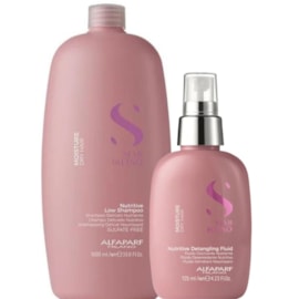 Kit Alfaparf Semi di Lino Moisture Nutritive Shampoo 1 Litro + Leave-in 125 ml