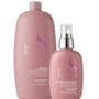 Kit Alfaparf Semi di Lino Moisture Nutritive Shampoo 1 Litro + Leave-in 125 ml