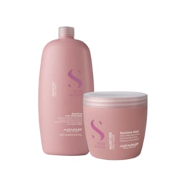 Kit Alfaparf Semi di Lino Moisture Nutritive Shampoo 1 Litro + Máscara 500 ml