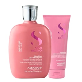 Kit Alfaparf Semi di Lino Moisture Nutritive Shampoo + Condicionador Pequeno