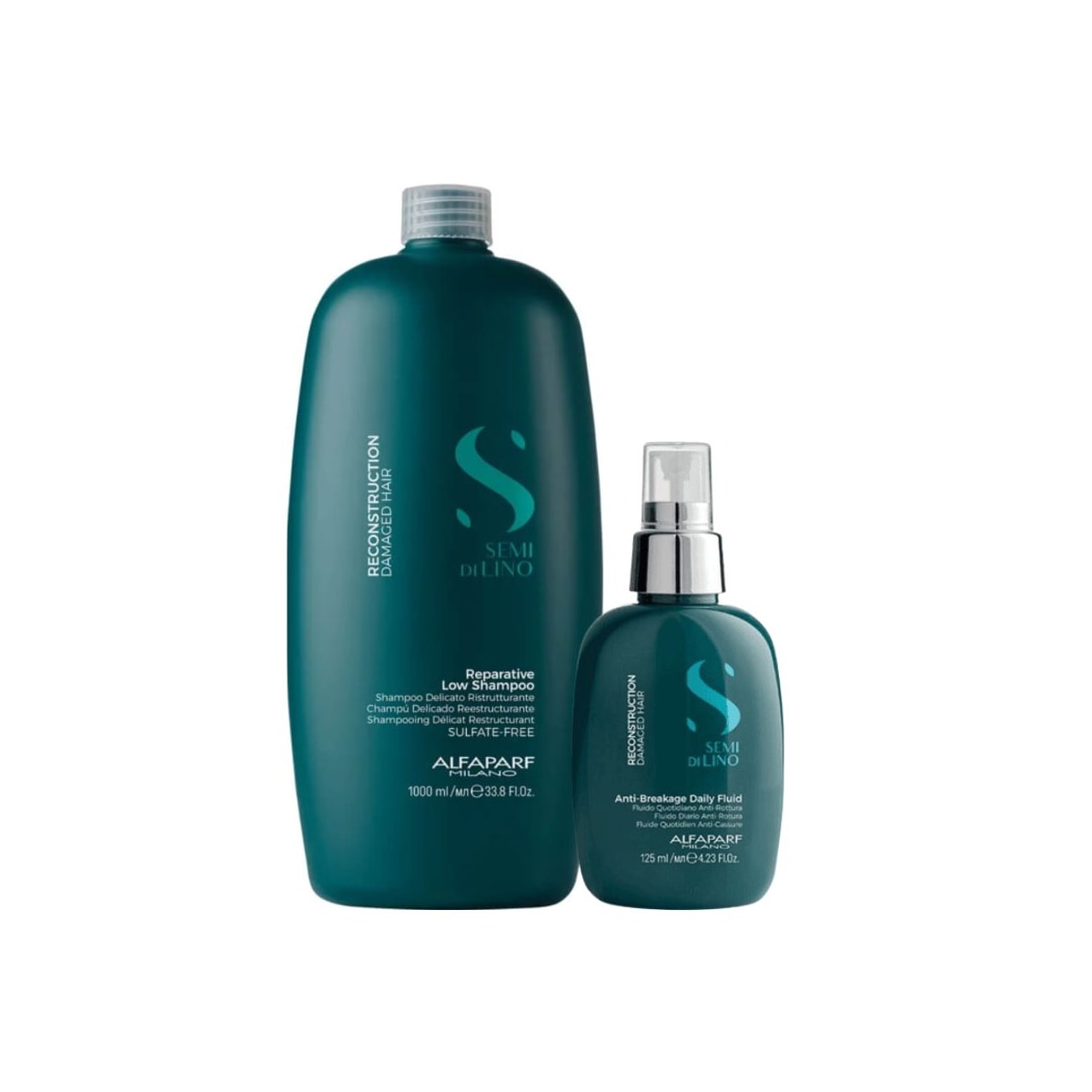 Kit Alfaparf Semi Di Lino Reconstruction Reparative Shampoo 1 Litro + Fluido 125 ml Kit Alfaparf Semi Di Lino Reconstruction Reparative Shampoo 1 Litro + Fluido 125 ml