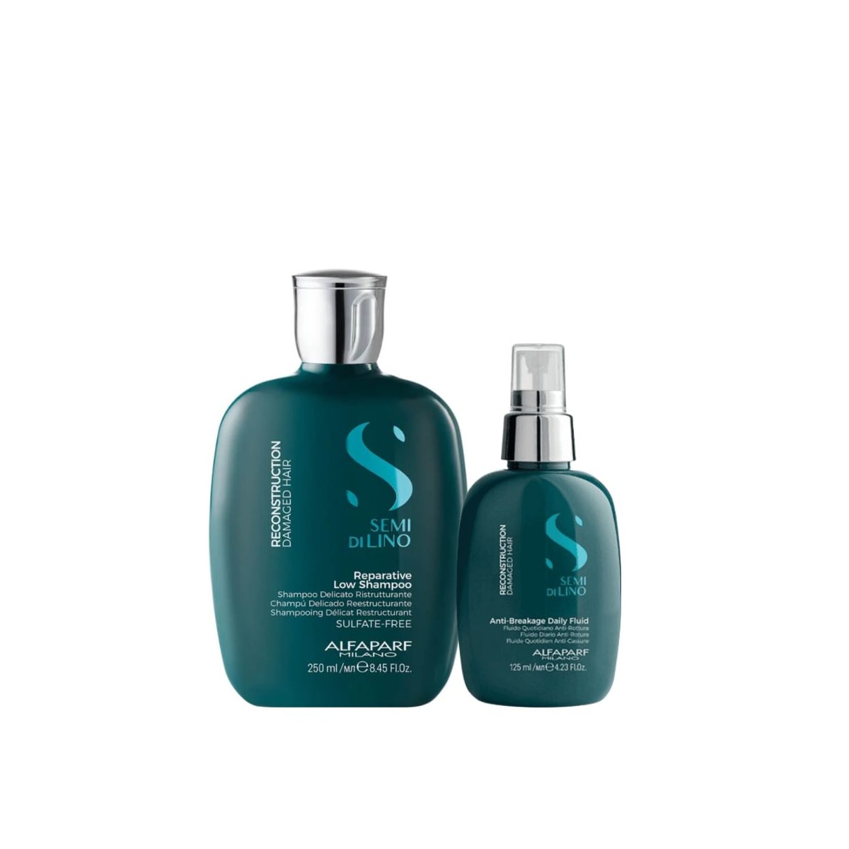 Kit Alfaparf Semi Di Lino Reconstruction Reparative Shampoo 250 ml + Fluido 125 ml