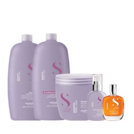 Kit Alfaparf Semi Di Lino Smoothing Rebel Hair Completo Grande