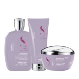 Kit Alfaparf Semi Di Lino Smoothing Rebel Hair Trio Pequeno