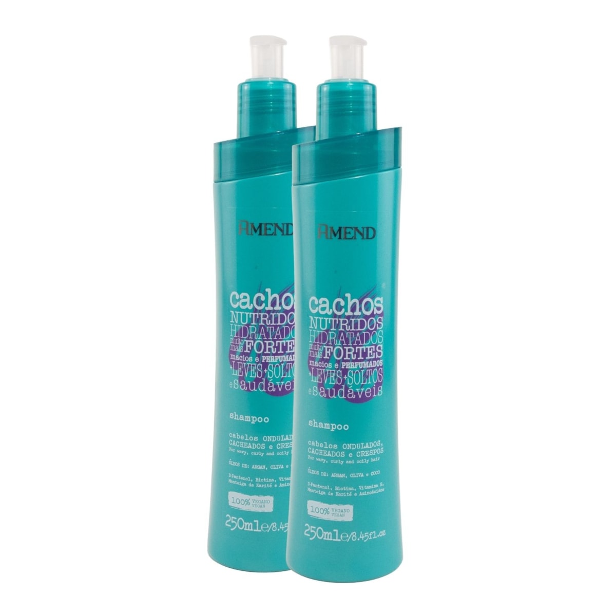 Kit Amend Cachos Nutridos 2 Shampoos 250 ml