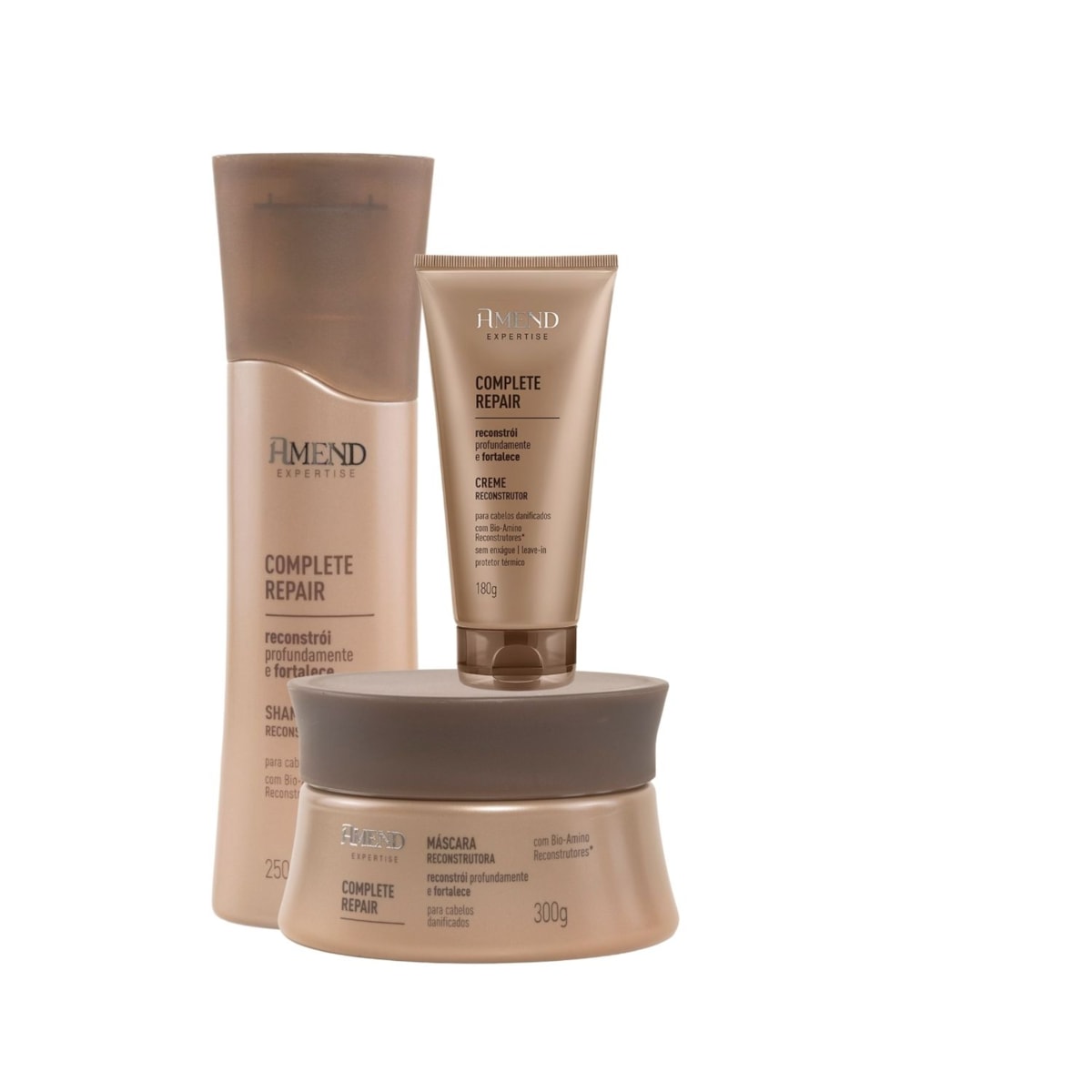Kit Amend Complete Repair Shampoo Condicionador Máscara e Leave in 250 ml