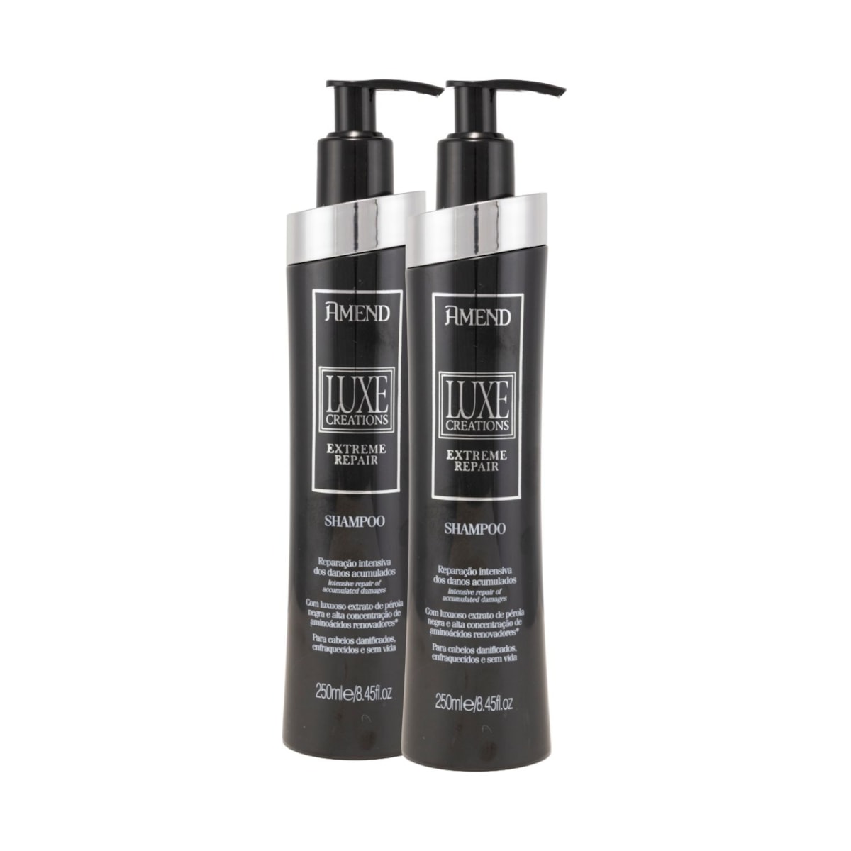 Kit Amend Luxe Creations Hidratação 2 Shampoos 250 ml Kit Amend Luxe Creations Hidratação 2 Shampoos 250 ml