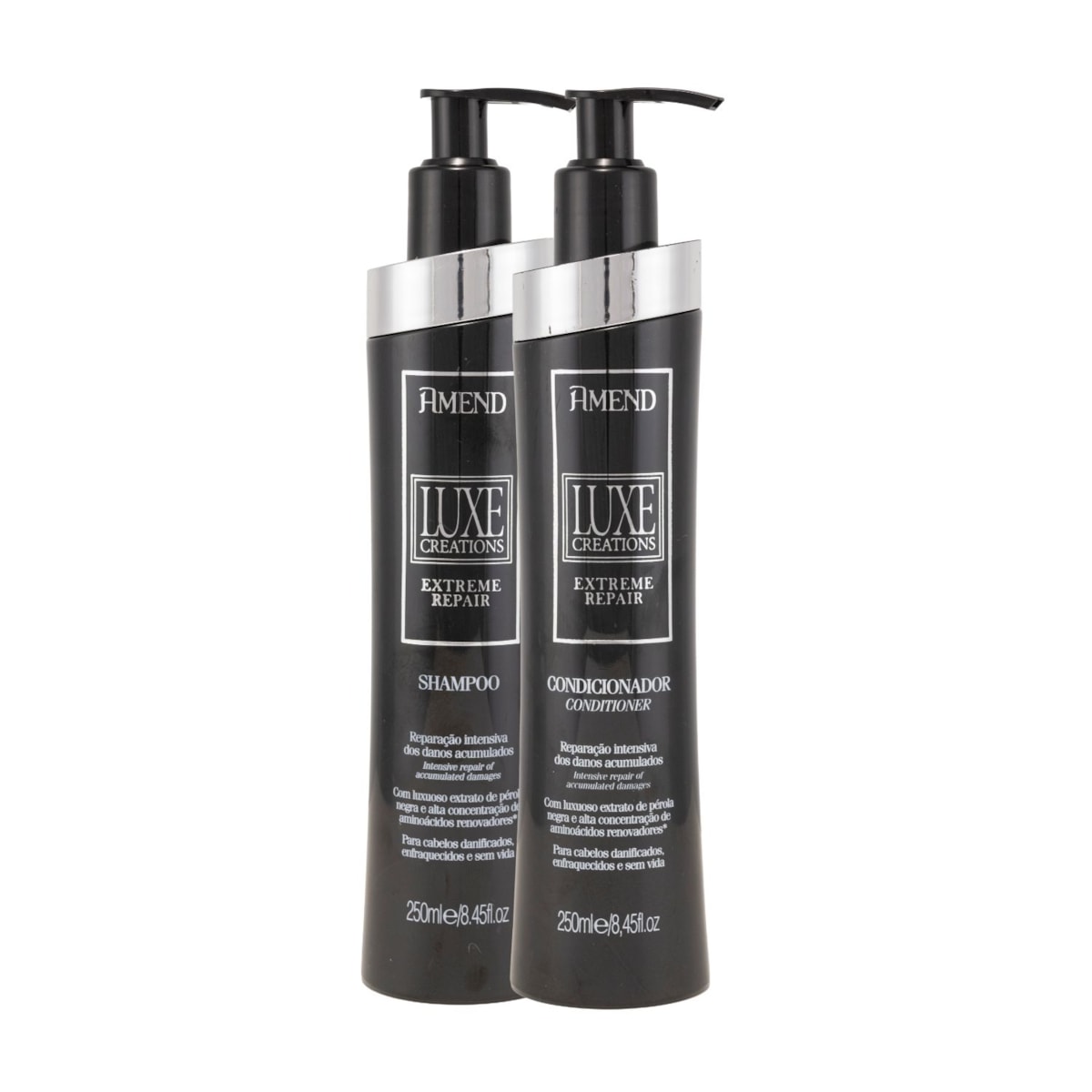 Kit Amend Luxe Creations Hidratação Shampoo e Condicionador 250 ml